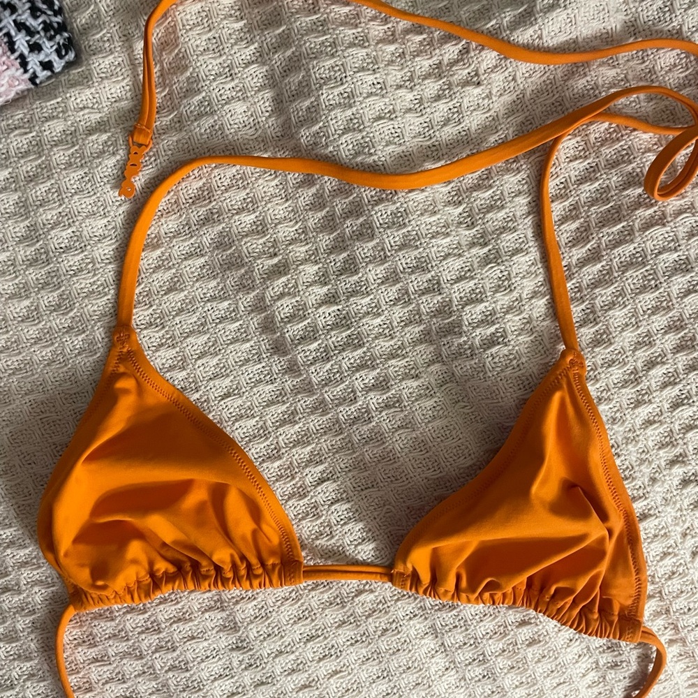 SKIMS Tangerine Triangle Bikini Top